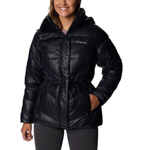columbia women's peak to park ii insulated hooded jacket, black gunmetal, 3x plus
