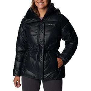 Columbia Women's Peak To Park II Insulated Hooded Jacket, Black Gunmetal, 3X Plus