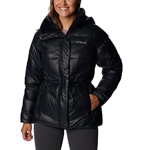 Columbia Women's Peak To Park II Insulated Hooded Jacket, Black Gunmetal, 3X Plus