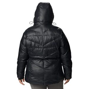 Columbia Women's Peak To Park II Insulated Hooded Jacket, Black Gunmetal, 3X Plus