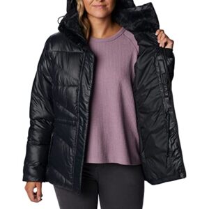 Columbia Women's Peak To Park II Insulated Hooded Jacket, Black Gunmetal, 3X Plus