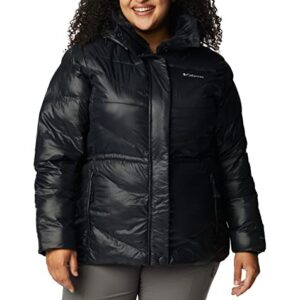 Columbia Women's Peak To Park II Insulated Hooded Jacket, Black Gunmetal, 3X Plus