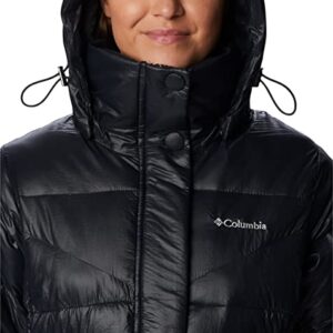 Columbia Women's Peak To Park II Insulated Hooded Jacket, Black Gunmetal, 3X Plus