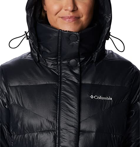 Columbia Women's Peak To Park II Insulated Hooded Jacket, Black Gunmetal, 3X Plus