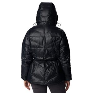 Columbia Women's Peak To Park II Insulated Hooded Jacket, Black Gunmetal, 3X Plus