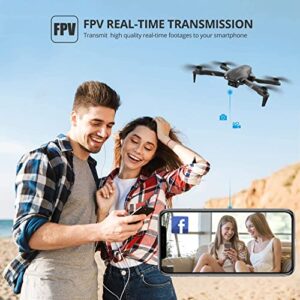 DRONEEYE 4DV13 Drone with 1080P HD FPV Camera for kids Adults, Foldable Mini RC Quadcopter With Waypoint, Functions,Headless Mode,Altitude Hold,Gesture Selfie,3D Flips,Beginners Toys Gifts