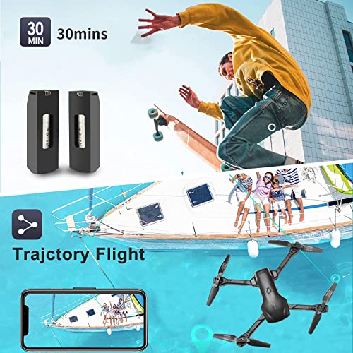 DRONEEYE 4DV13 Drone with 1080P HD FPV Camera for kids Adults, Foldable Mini RC Quadcopter With Waypoint, Functions,Headless Mode,Altitude Hold,Gesture Selfie,3D Flips,Beginners Toys Gifts