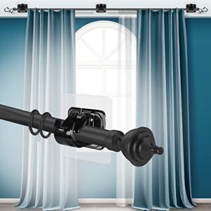 Lightarea Curtain Rod Brackets No Drilling, 8 PCS Self Adhesive Curtain Rod Holder Hooks, Hangers for Bathroom Kitchen Home Bathroom & Hotel Use