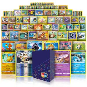 holo rare card bundle | 100+ authentic cards | bonus 5 rare cards | plus 5 holo rares or reverse holos | gg deck box compatible with pokemon cards