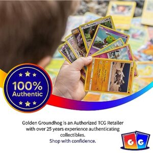 Golden Groundhog TCG Deck Box Including 200 Assorted Cards (3 Random Ultra Rares, 4 Rare Cards, 3 Holographics, 90 Common/Uncommons, and 100 Energy Cards)
