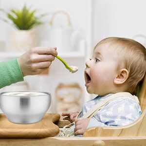 LIANYU Stainless Steel Bowl for Kids, 12oz Kids Toddler Bowls Set of 6, Small Metal Bowls for Child Feeding Dinner Lunch, Soup, Snack, Dishwasher Safe, Matte Finished