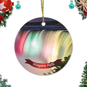 vinisong christmas ornament niagara falls' colourful new look landscape keepsake hanging ornament christmas ornament gift christmas holiday decorations christmas bauble ceramic ornaments
