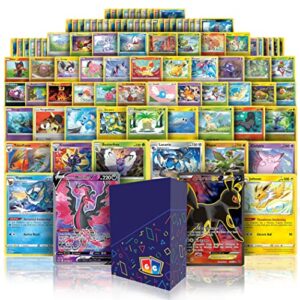 ultra rare deluxe bundle | 100+ authentic cards with 2 guaranteed ultra rares | plus 10 bonus rares or holos | gg deck box compatible with pokemon cards