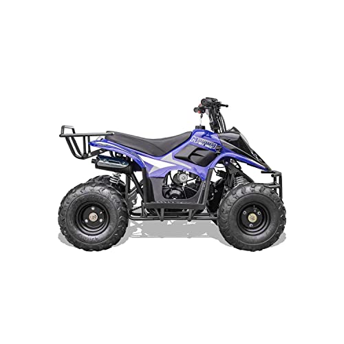 MotoTec Rex 110cc 4-Stroke Kids Gas ATV Blue 49x29x32"