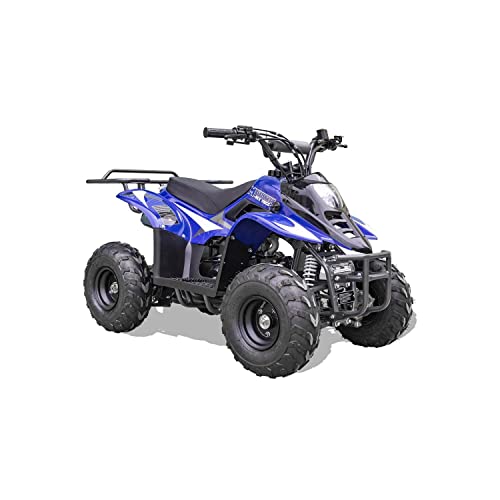 MotoTec Rex 110cc 4-Stroke Kids Gas ATV Blue 49x29x32"