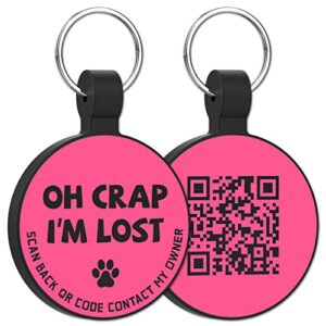 myluckytag silent silicone qr code pet id tags dog tags - pet online profile - scan qr receive instant pet location alert email