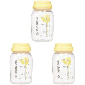 medela breast milk collection and storage bottles, 6 pack, 5 ounce breastmilk container, compatible with medela breast pumps and made without bpa (pack of 3)
