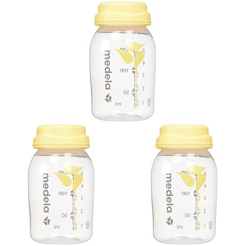 Medela Breast Milk Collection and Storage Bottles, 6 Pack, 5 Ounce Breastmilk Container, Compatible with Medela Breast Pumps and Made Without BPA (Pack of 3)