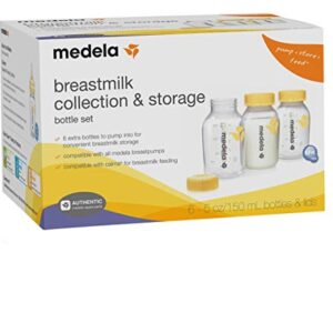 Medela Breast Milk Collection and Storage Bottles, 6 Pack, 5 Ounce Breastmilk Container, Compatible with Medela Breast Pumps and Made Without BPA (Pack of 3)