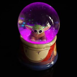 Silver Buffalo Star Wars The Mandalorian The Child Egg Pod Light Up Snow Globe, 55 mm