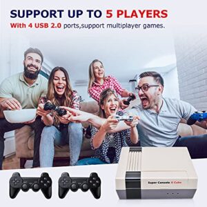 Kinhank Video Games Consoles 256G, Super Console X Cube Retro Game Console with 117000+ Classic Games, 4 USB Port,Up to 5 Players, 2 Wireless Game Controllers