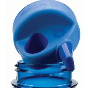 Nalgene Kids Sustain Grip-N-Gulp Water Bottles Made with Material Derived from 50% Plastic Waste, Leak Proof Sippy Cup, Durable, BPA and BPS Free, Dishwasher Safe, Reusable, 12 Ounces, Blue