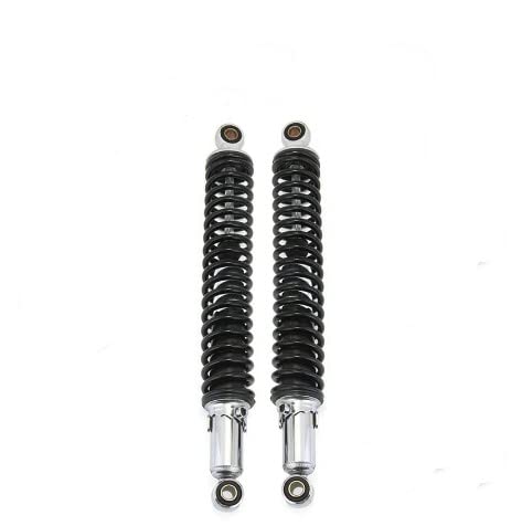 Hegeiis 400mm 15.75 inch 7mm Spring Universal Motorcycle Air Shock Absorber Rear Suspension ATV Quad Scooter Dirt Bike For 50cc 75cc 90cc 125cc 150cc 250cc 300cc (Black)