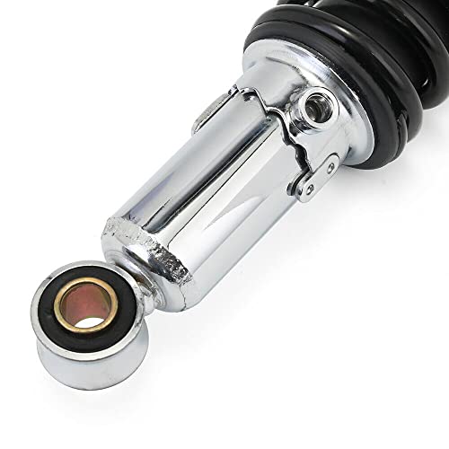 Hegeiis 400mm 15.75 inch 7mm Spring Universal Motorcycle Air Shock Absorber Rear Suspension ATV Quad Scooter Dirt Bike For 50cc 75cc 90cc 125cc 150cc 250cc 300cc (Black)