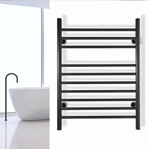 WarmlyYours TW-F10KS-HP Infinity Towel Warmer, Black, Dual Connection, 10 Bars