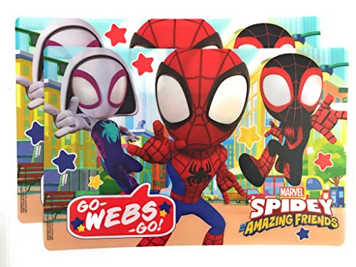 Diversdealz Marvel Spidey and his Amazing Friends Placemats Set of 2