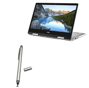 boxwave stylus pen compatible with dell inspiron 14 5000 2-in-1 (14 in) - dualtip capacitive stylus, fiber tip disc tip capacitive stylus pen for dell inspiron 14 5000 2-in-1 (14 in) - metallic silver