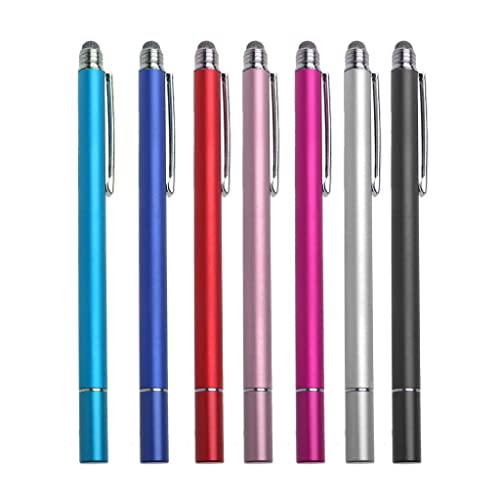 BoxWave Stylus Pen Compatible With Dell Inspiron 14 5000 2-in-1 (14 in) - DualTip Capacitive Stylus, Fiber Tip Disc Tip Capacitive Stylus Pen for Dell Inspiron 14 5000 2-in-1 (14 in) - Metallic Silver