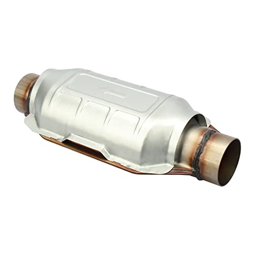 MAYASAF 2.5" Inlet/Outlet Universal Catalytic Converter, w/o O2 Port(EPA Compliant)