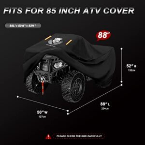 ClawsCover ATV Quad Covers 88 Inch XXL(Plus) Waterproof Outdoor Heavy Duty Oxford Cloth 4 Wheeler Accessories Fadeless Windproof All Weather Protection for Polaris Can am Kawasaki Honda Yamaha Suzuki