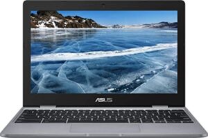 2021 asus 11.6 light thin chromebook student laptop, intel celeron n3350 up to 2.4ghz, 4gb ram, 96gb storage space (32 gb emmc + 64gb micro sd), webcam, chrome os, space gray