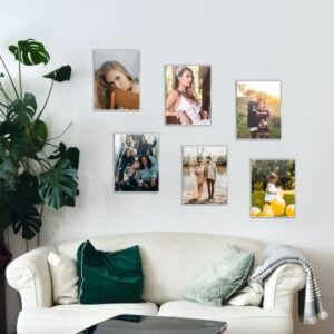 DZZ 4x6 Picture Frame,Clear Acrylic Picture Frames Display 4x6 Picture,Wall Mounting Clear Picture Photo Frames for Home,School,office,-Vertical,Set of 6