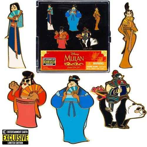 Mulan Enamel Pin 5-Pack - Entertainment Earth Exclusive