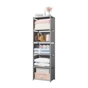 riipoo storage cube shelves, 5-cube organizer shelf for bedroom closet, 6-layer small bookshelf, bookcase unit for small spaces