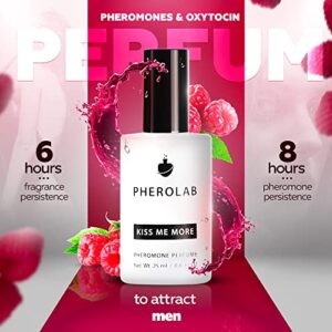 PHEROLAB KissMeMore Pheromones Cologne for Women [Oxytocin] Premium Pheromone Infused Oil Cologne - Womens Spray Perfume to Attract Men