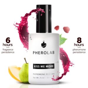 PHEROLAB KissMeMore Pheromones Cologne for Women [Oxytocin] Premium Pheromone Infused Oil Cologne - Womens Spray Perfume to Attract Men