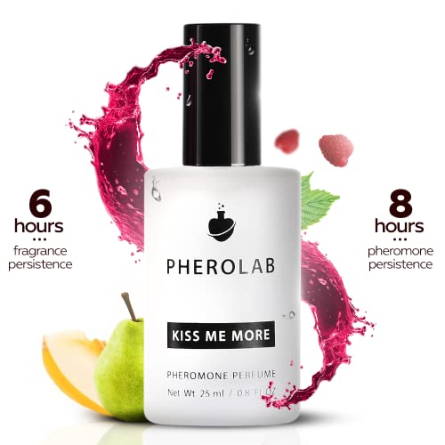 PHEROLAB KissMeMore Pheromones Cologne for Women [Oxytocin] Premium Pheromone Infused Oil Cologne - Womens Spray Perfume to Attract Men