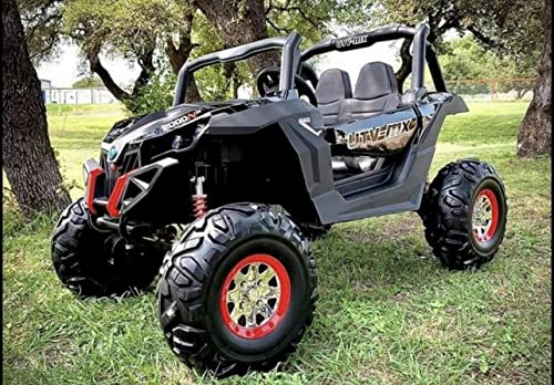 4X4 2022 Upgraded Kids Electric Ride on car RC Remote Power Wheel 24v XL Buggy Style Kids Ride on car RZR 2 Adjustable seats 24VOLT Rubber Tires Holds 160 lb mp3 Bluetooth 9 mph