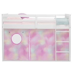 delta children loft bed tent - curtain set for twin loft bed (bed sold separately), tie dye