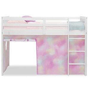 Delta Children Loft Bed Tent - Curtain Set for Twin Loft Bed (Bed Sold Separately), Tie Dye