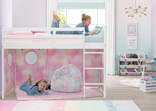 Delta Children Loft Bed Tent - Curtain Set for Twin Loft Bed (Bed Sold Separately), Tie Dye