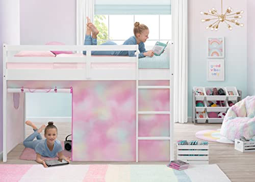 Delta Children Loft Bed Tent - Curtain Set for Twin Loft Bed (Bed Sold Separately), Tie Dye