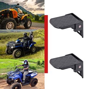 Xislet Pairs ATV Foot Rests for Four Wheeler Rear Passenger Foot Peg Universal Compatible with ATV Such as Polaris Sportsman Scrambler Made of Metal and Non-Slip Tread