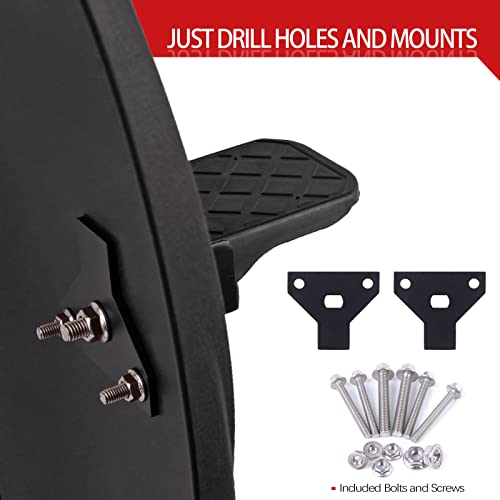 Xislet Pairs ATV Foot Rests for Four Wheeler Rear Passenger Foot Peg Universal Compatible with ATV Such as Polaris Sportsman Scrambler Made of Metal and Non-Slip Tread