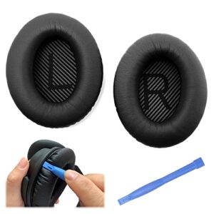 premium replacement ear pads for bose quietcomfort qc35, quiet comfort qc 35 ii ear cusion - bose headphones replacement parts - gray/black