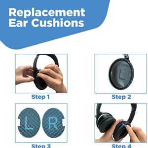 Premium Replacement Ear Pads for Bose QuietComfort QC35, Quiet Comfort QC 35 II Ear Cusion - Bose Headphones Replacement Parts - Gray/Black